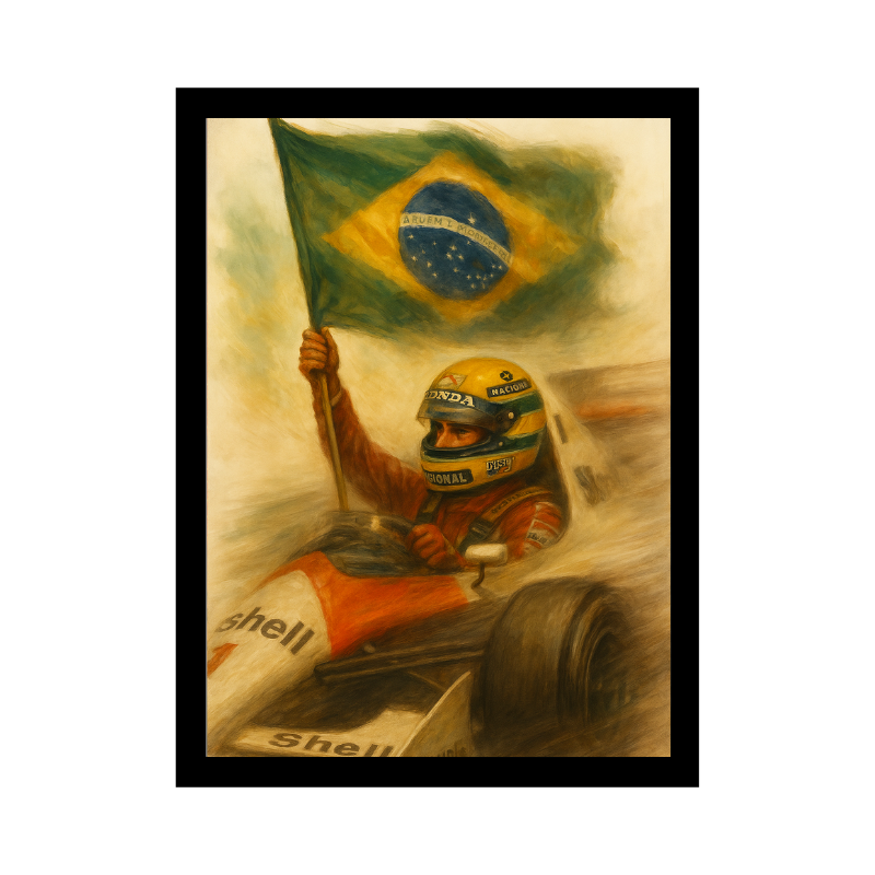 KIT 2 QUADROS - O Herói Imortal da Fórmula 1