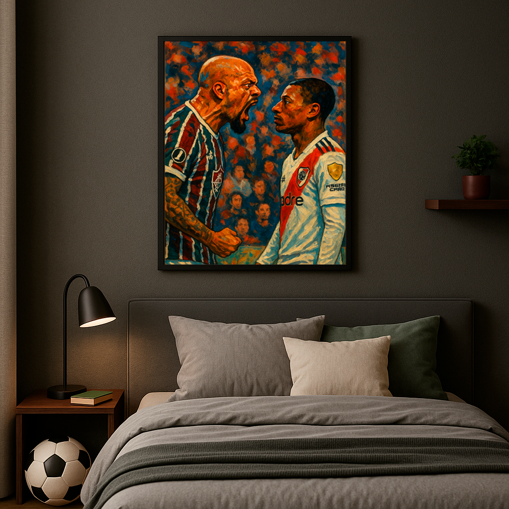 Quadro decorativo - Felipe Mello VS De La Cruz  | Confronto explosivo | Libertadores