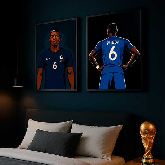 KIT 2 QUADROS - Pogba Campeão Mundial | França 2018